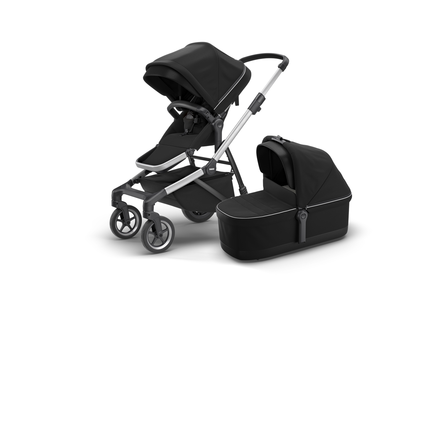 Thule Sleek Infant Stroller Bundle (Seat + Bassinet) - Midnight Black