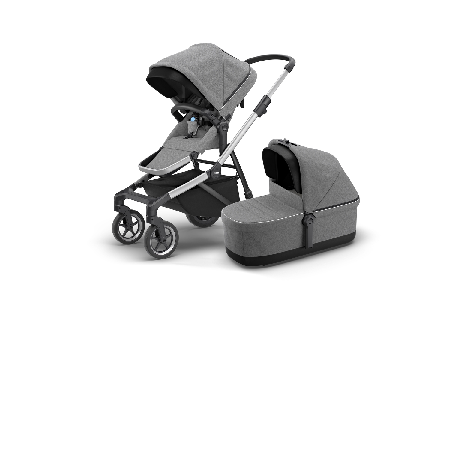 Thule Sleek Infant Stroller Bundle (Seat + Bassinet) - Grey Melange